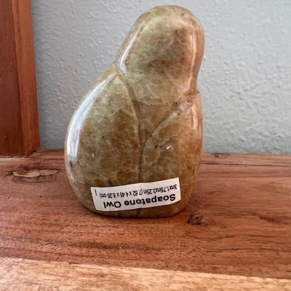 Vintage Soapstone Owl Handcrafted Figure Shelf Decor - Picture 4 of 8